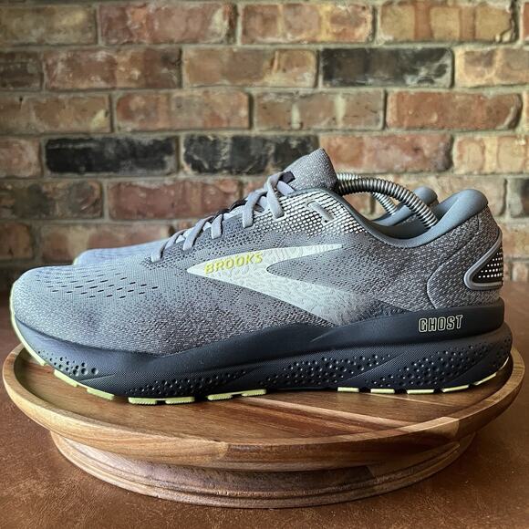 Brooks Ghost 16 Men\'s 11.5 Gray Green Neutral Cushion Running Shoes Sneakers main image 16